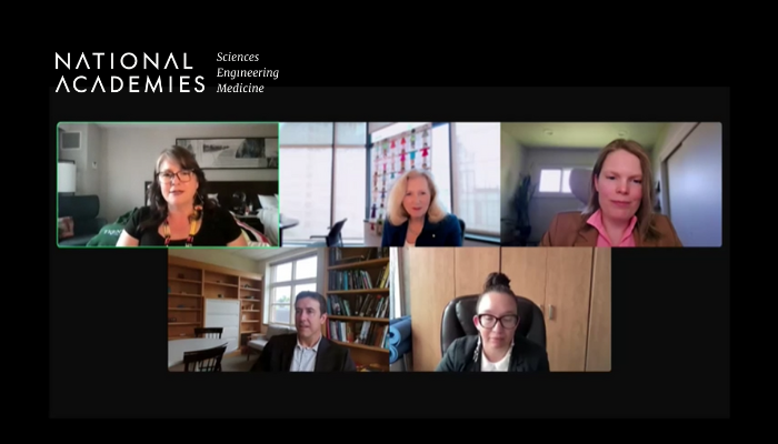 Mary Gordon at a virtual workshop hosted by the National Academies of Sciences, Engineering, and Medicine.